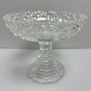 Crystal Pedestal VTG Candy Dish 5.5” Tall - 1519